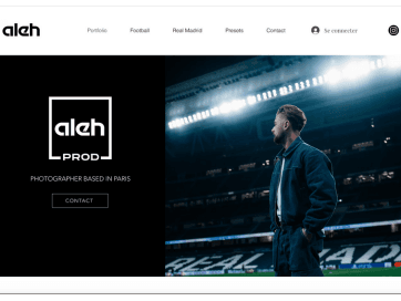 Projet réalisé par Webyvision : site de Alehprod, Photographe