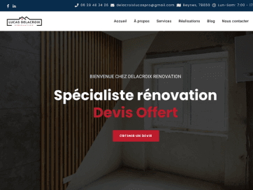 Projet réalisé par Webyvision : site de Ldxrenov, Artisans / BTP